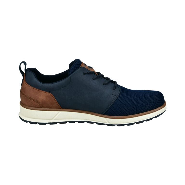 Bugatti Navy and Tan Laced Shoe|331AFB0141- Trainer.