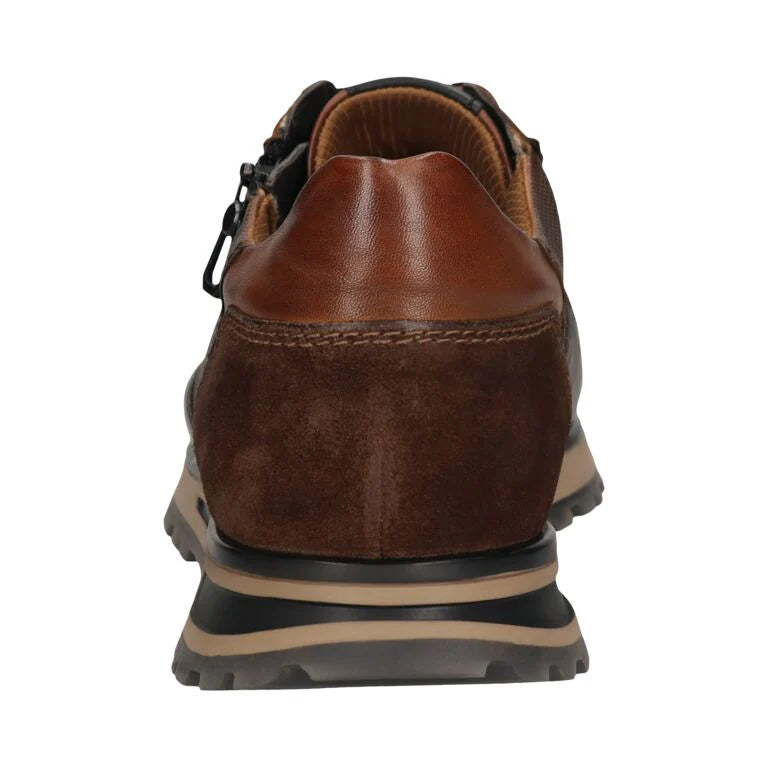 Bugatti Brown Leather Trainer|331AG809BR