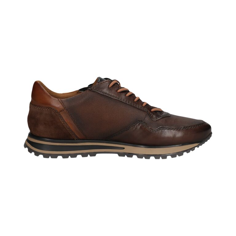 Bugatti Brown Leather Trainer|331AG809BR