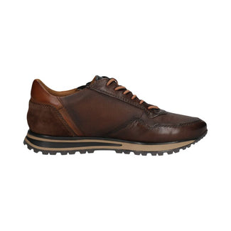 Bugatti Brown Leather Trainer|331AG809BR