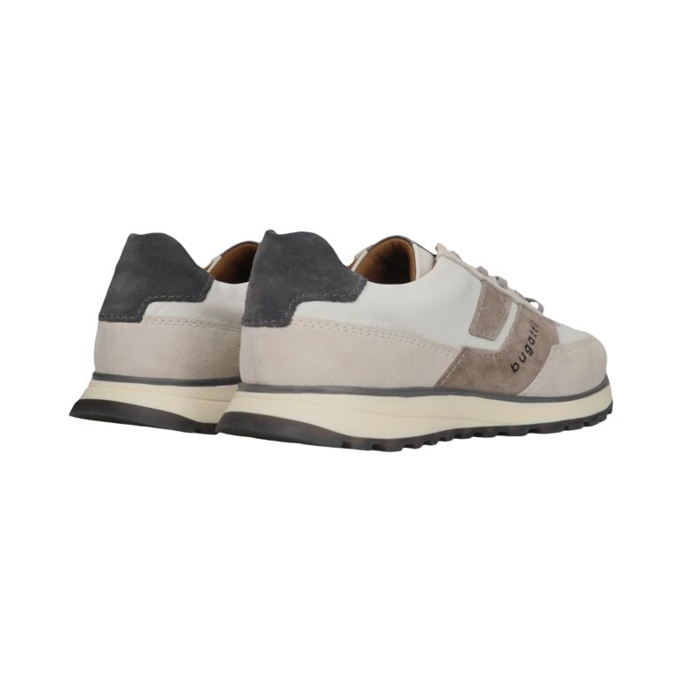 Bugatti Light Grey Leather Trainer|331AWC0112