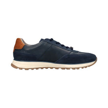 Load image into Gallery viewer, Bugatti Navy and Tan Leather Trainer|331AWC0140
