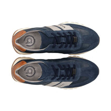 Load image into Gallery viewer, Bugatti Navy and Tan Leather Trainer|331AWC0140
