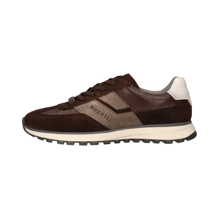 brown and beige sneaker on a white background