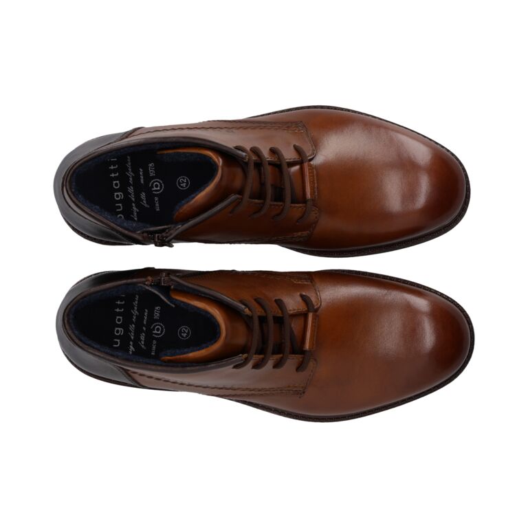 Bugatti Cognac Laced Ankle Boot|331AYR3163