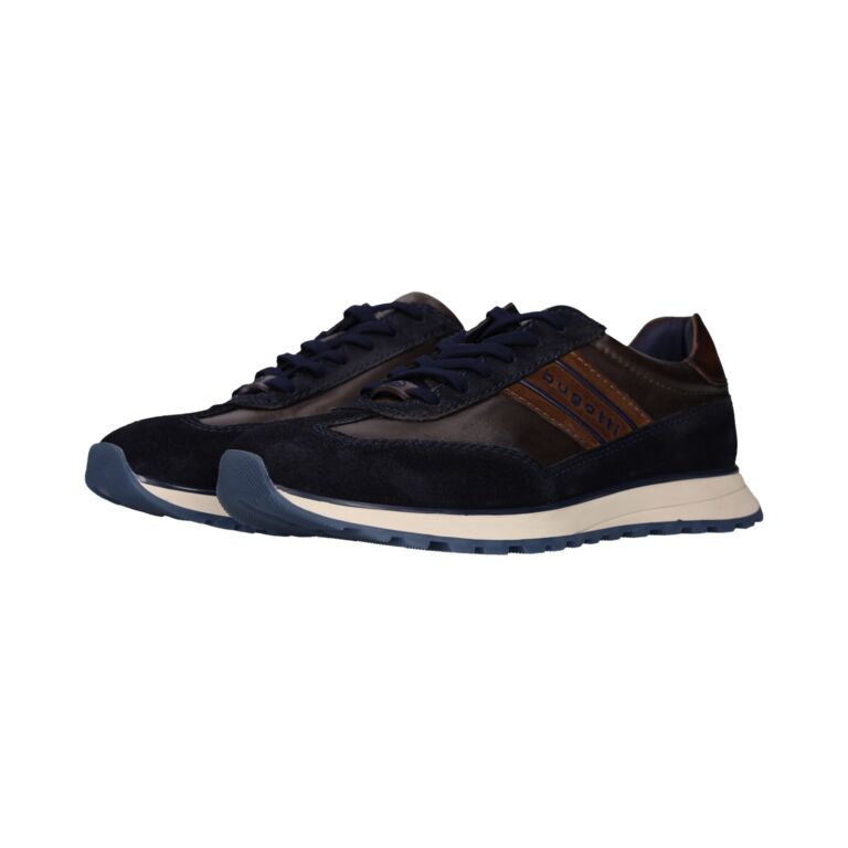 Bugatti navy and Cognac Trainer| 332AWC0341