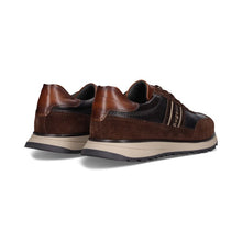 Load image into Gallery viewer, Bugatti Navy and Cognac Leather Trainer|332AWC0361
