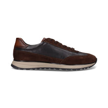 Load image into Gallery viewer, Bugatti Navy and Cognac Leather Trainer|332AWC0361

