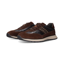 Load image into Gallery viewer, Bugatti Navy and Brown leather Trainer|331AG809BR
