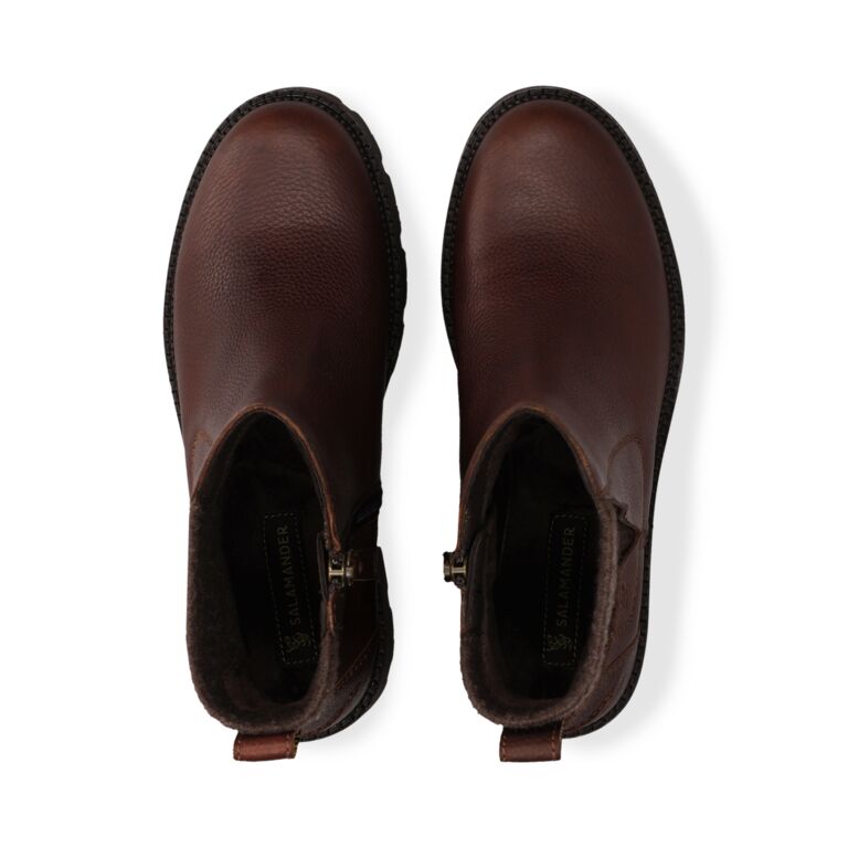 Salamander Brown Block Heel Boot|F31AXW3264