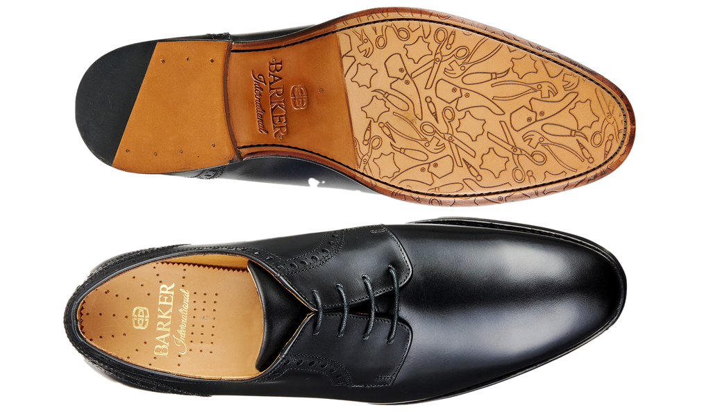 Barker Formal Black Leather Brogue|Morriston