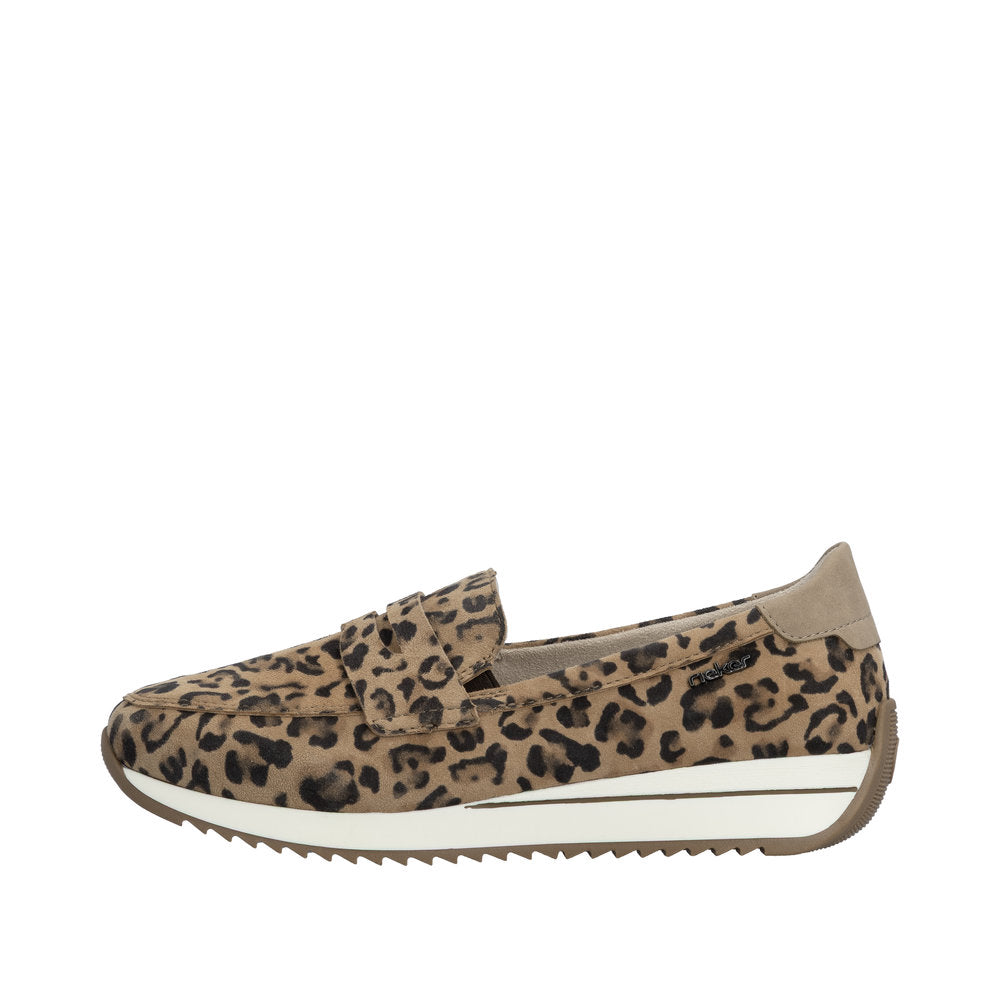 Leopard print sneaker on a white background