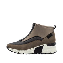 Load image into Gallery viewer, Rieker Brown Centre Zip Sporty Ankle Boot|N635225
