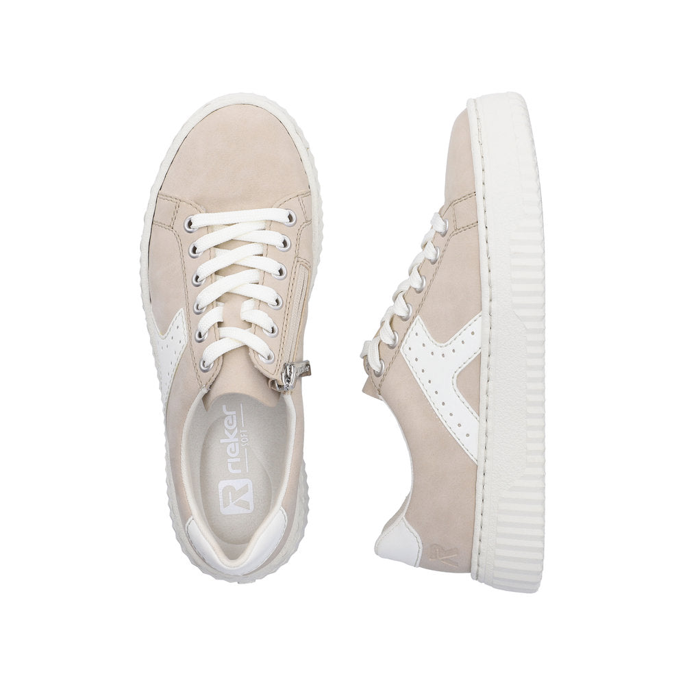 Rieker Beige Platform Trainer|N992062