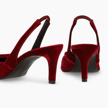 Load image into Gallery viewer, Lodi Dark Burgundy Velvet Sling Back|NESTORED
