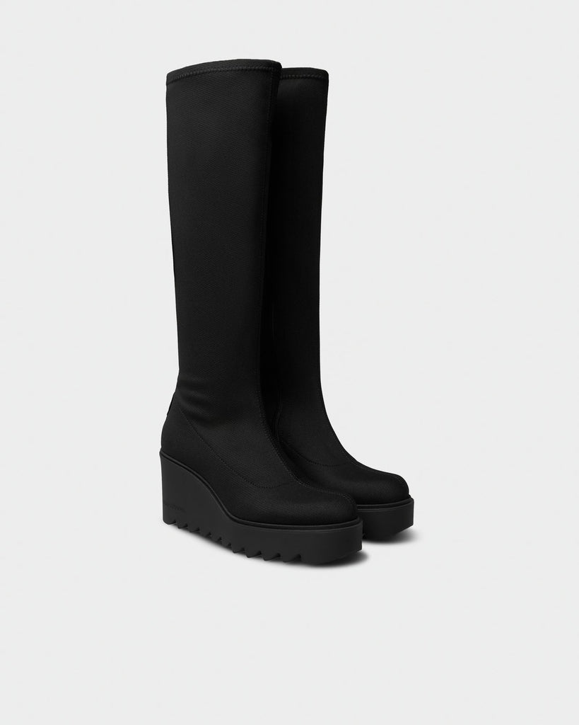 Marco Moreo Black Wedge Tall Boot|A096MNER