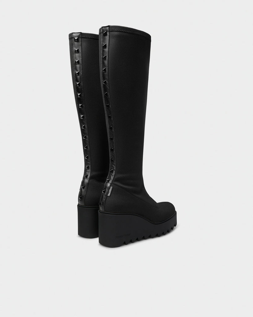 Marco Moreo Black Wedge Tall Boot|A096MNER