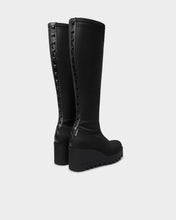 Load image into Gallery viewer, Marco Moreo Black Wedge Tall Boot|A096MNER
