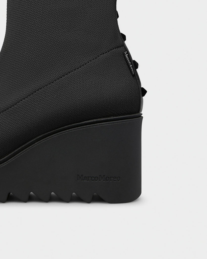 Marco Moreo Black Wedge Tall Boot|A096MNER