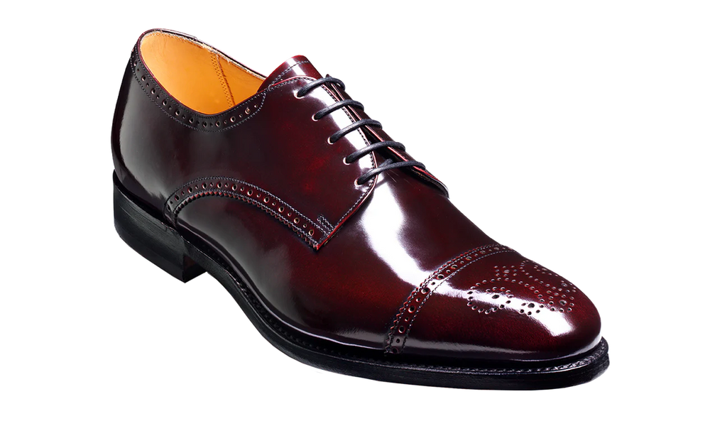 Barker Burgundy Hi-Shine Formal Brogue | PERTH
