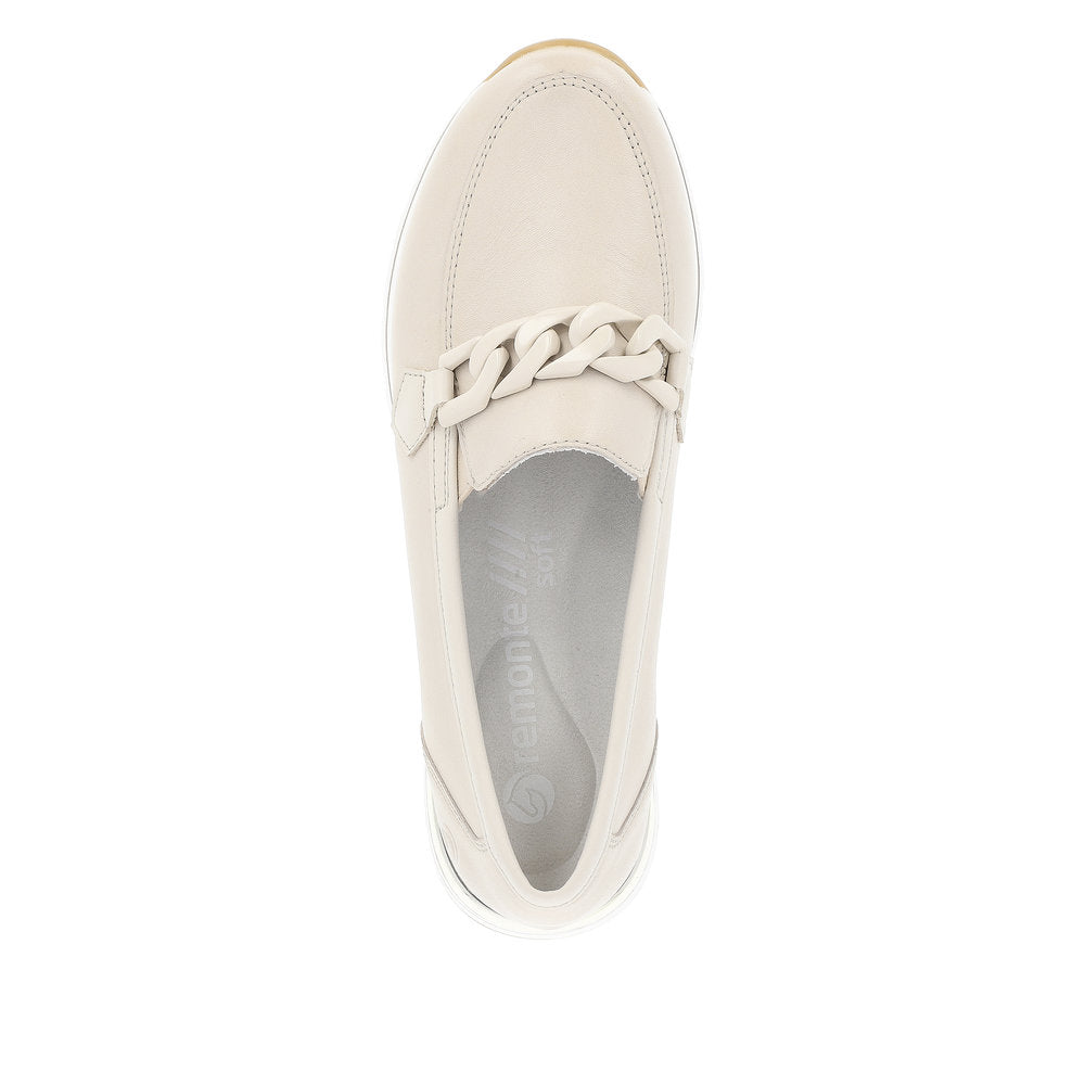 Remonte Beige Mini Wedge Loafer|R671160W
