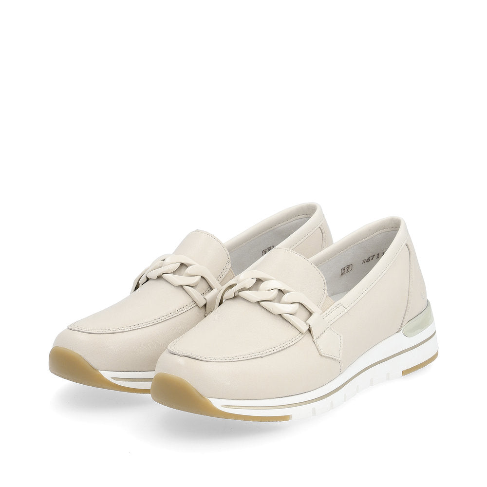 Remonte Beige Mini Wedge Loafer|R671160W