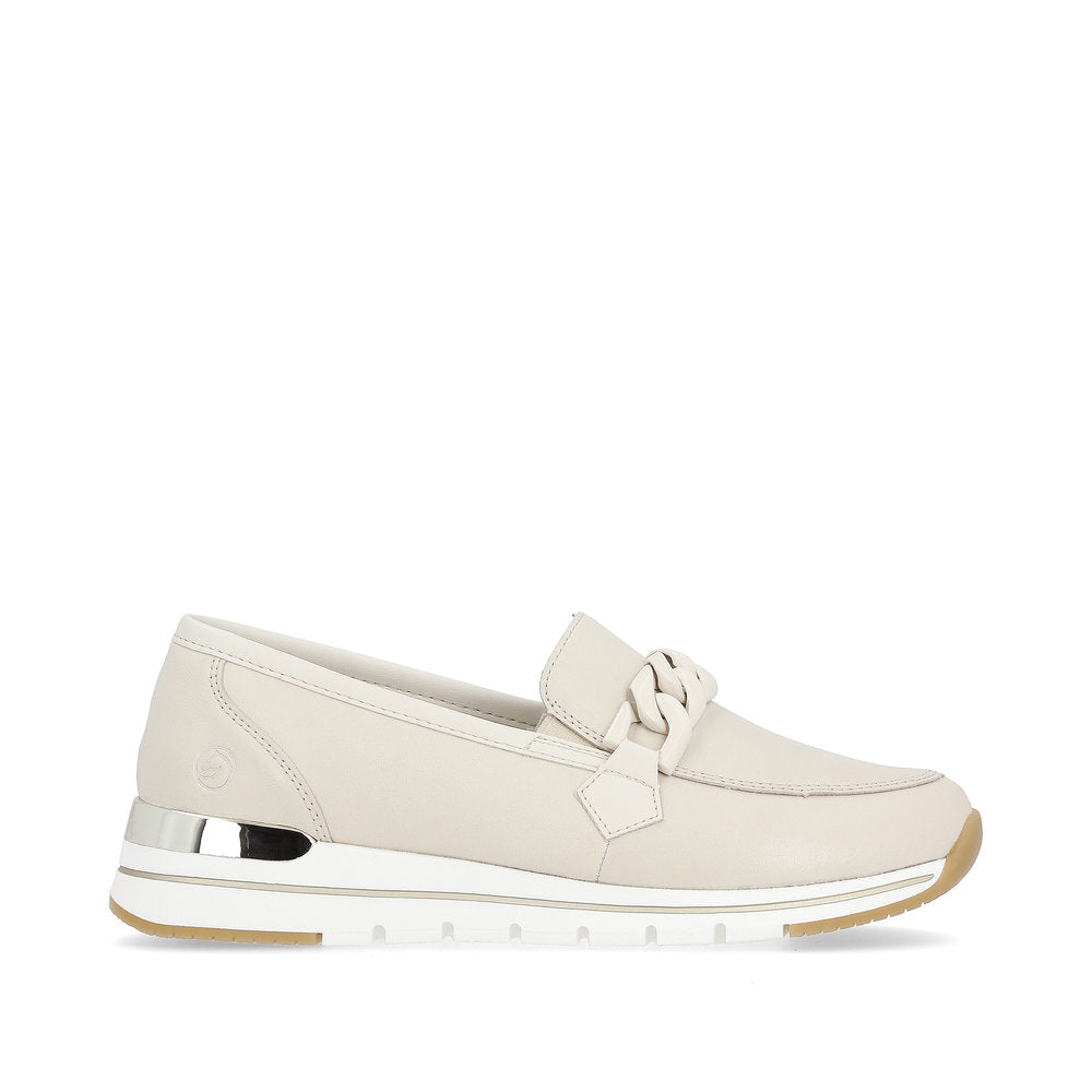Remonte Beige Mini Wedge Loafer|R671160W