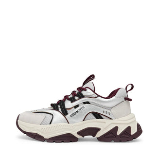 Steve Madden Platform Wine & Silver Fashion Trainer|1004763692