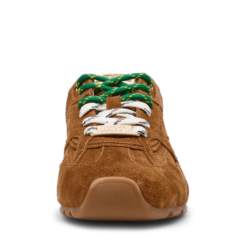 Steve Madden Camel Suede Retro Trainer| 1100515923