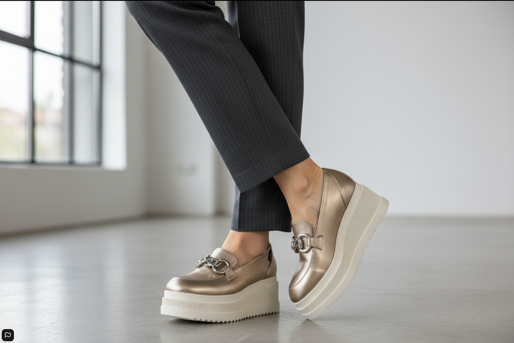 Marco Moreo Gold Platform Loafer|XA061JOR