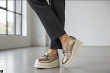 Load image into Gallery viewer, Marco Moreo Gold Platform Loafer|XA061JOR
