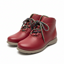 Load image into Gallery viewer, Jose Saenz Red Lace Up Ankle Boot
