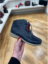 Load image into Gallery viewer, Jose Saenz Navy Lace Up Ankle Boot
