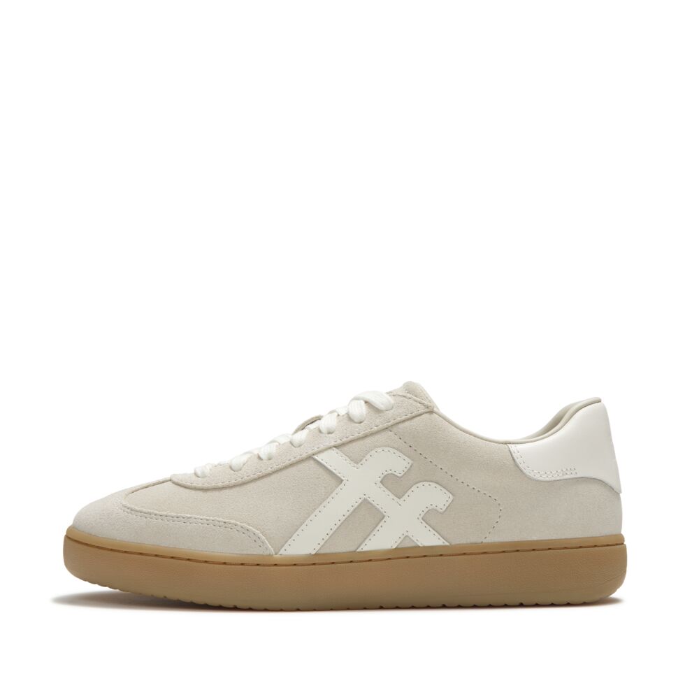 Fitflop Beige Suede Trainer|A6IE42