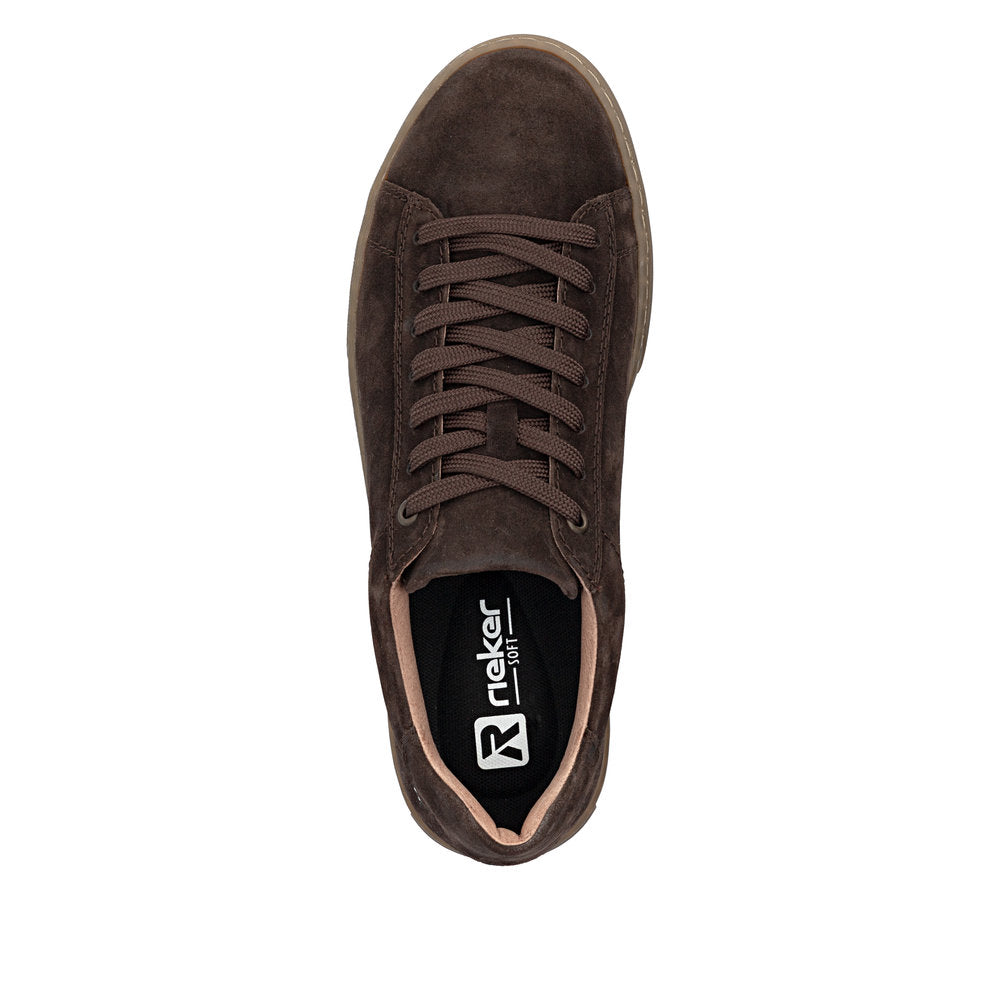 Rieker Wide Fit Brown Trainer|U070125