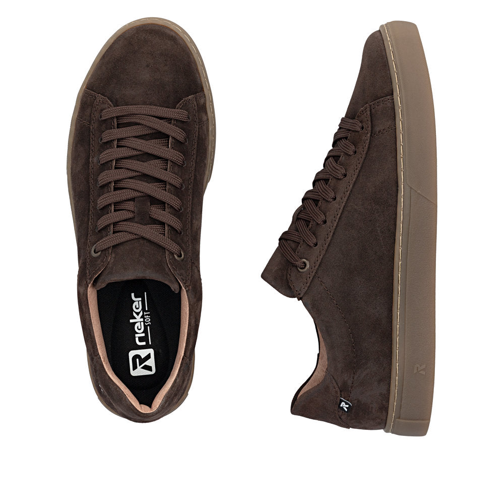 Rieker Wide Fit Brown Trainer|U070125