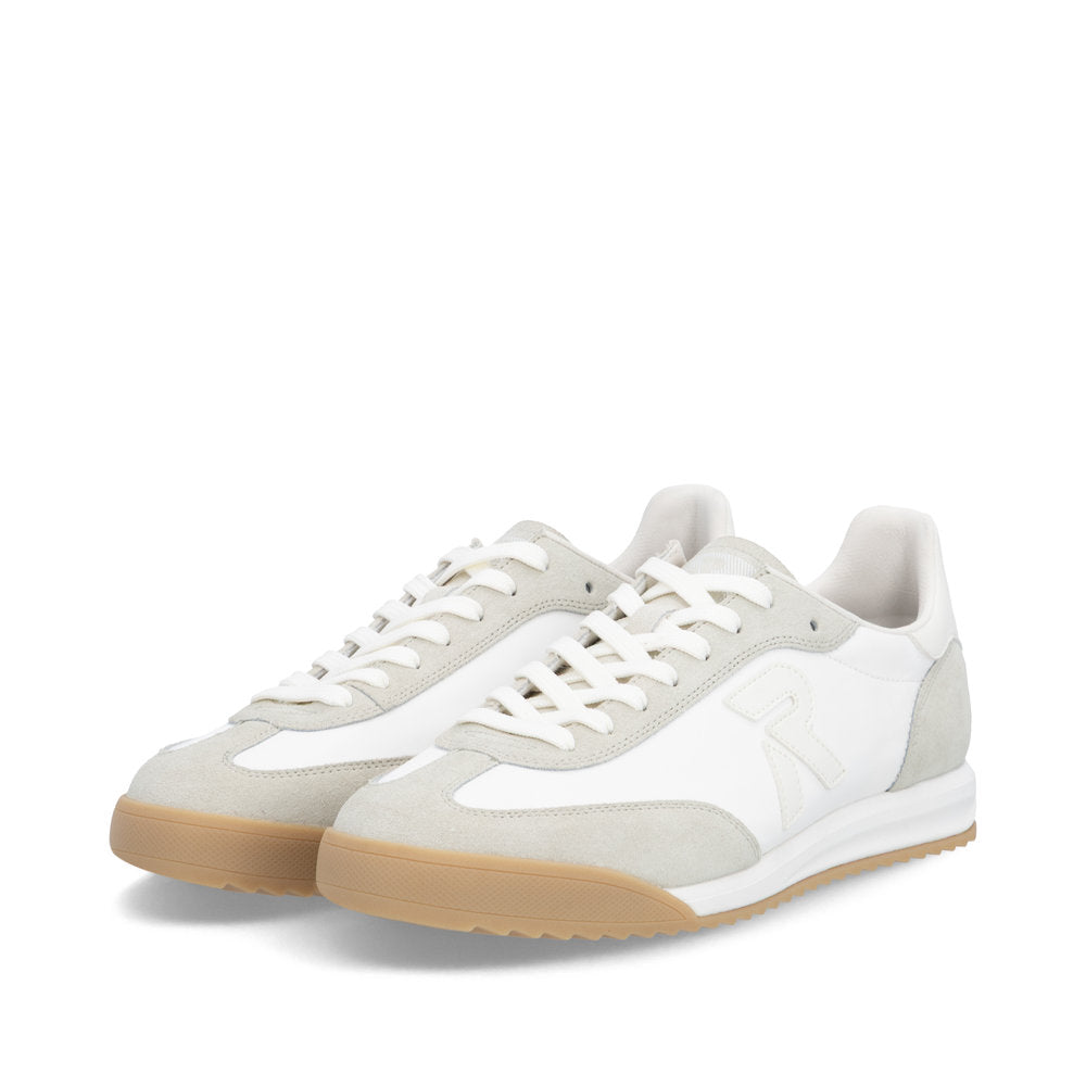 Rieker White and Grey Trendy Trainer|U400080