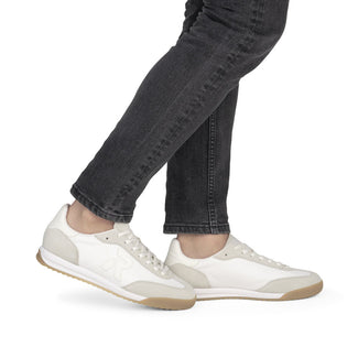 Rieker White and Grey Trendy Trainer|U400080