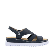 Load image into Gallery viewer, Rieker Navy Comfort Strap Sandal|V44Y514N
