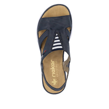 Load image into Gallery viewer, Rieker Navy Comfort Strap Sandal|V44Y514N
