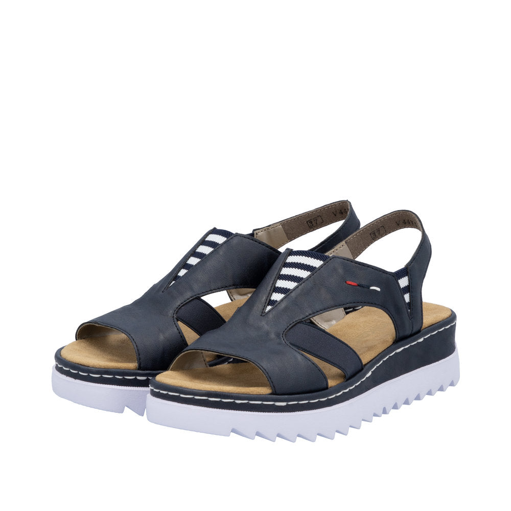 Rieker Navy Comfort Strap Sandal|V44Y514N