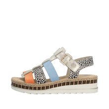 Load image into Gallery viewer, Rieker Multi Strap Mini Wedge Sandal|V790490
