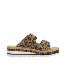 Load image into Gallery viewer, Rieker Leo Print Wedge Sandal|V795590M
