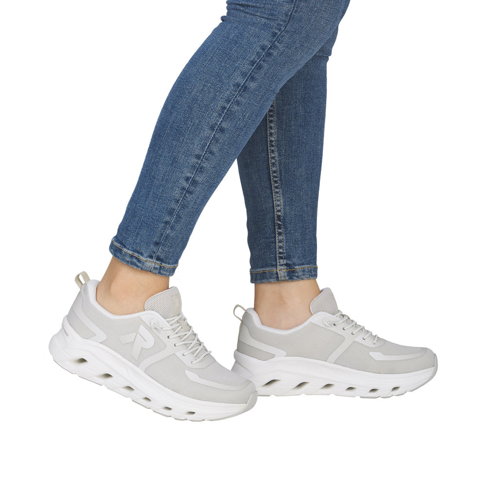Rieker White Platform Trainer|W350460