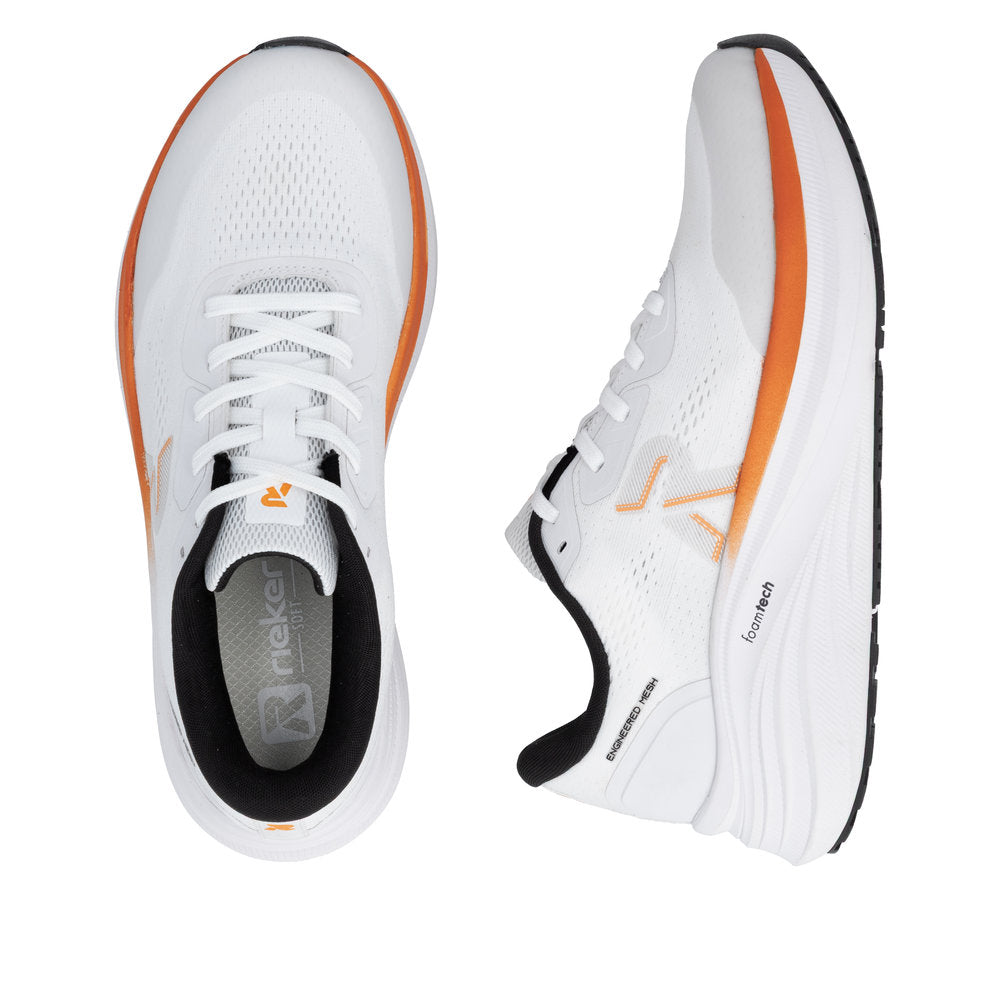 Rieker White Wide Fit Trainer|W410280