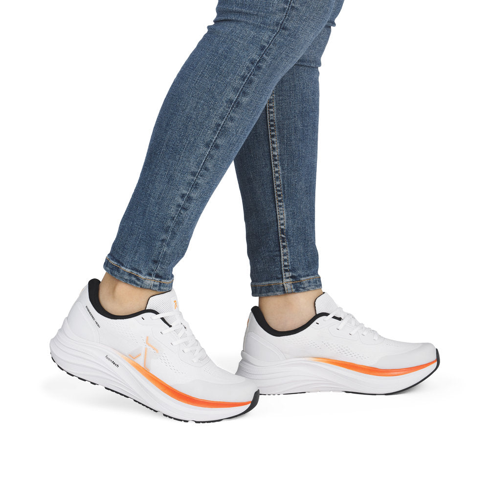 Rieker White Wide Fit Trainer|W410280