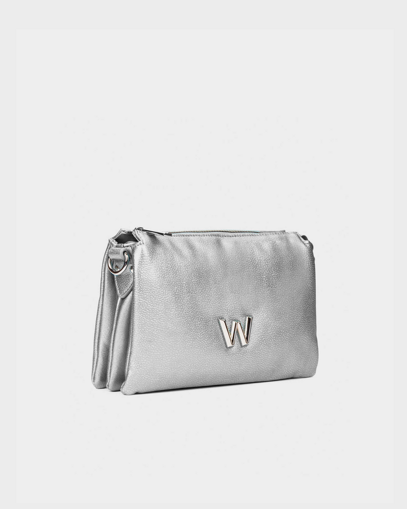 Wonders Metallic Silver Pouch Bag|WB52007P