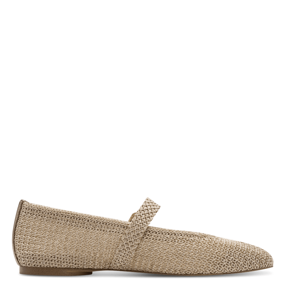 Tamaris Gold Fabric Mary Jane|