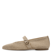 Load image into Gallery viewer, Tamaris Gold Fabric Mary Jane|
