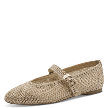 Load image into Gallery viewer, Tamaris Gold Fabric Mary Jane|
